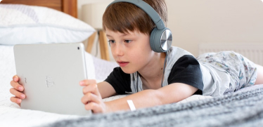 Student on tablet
