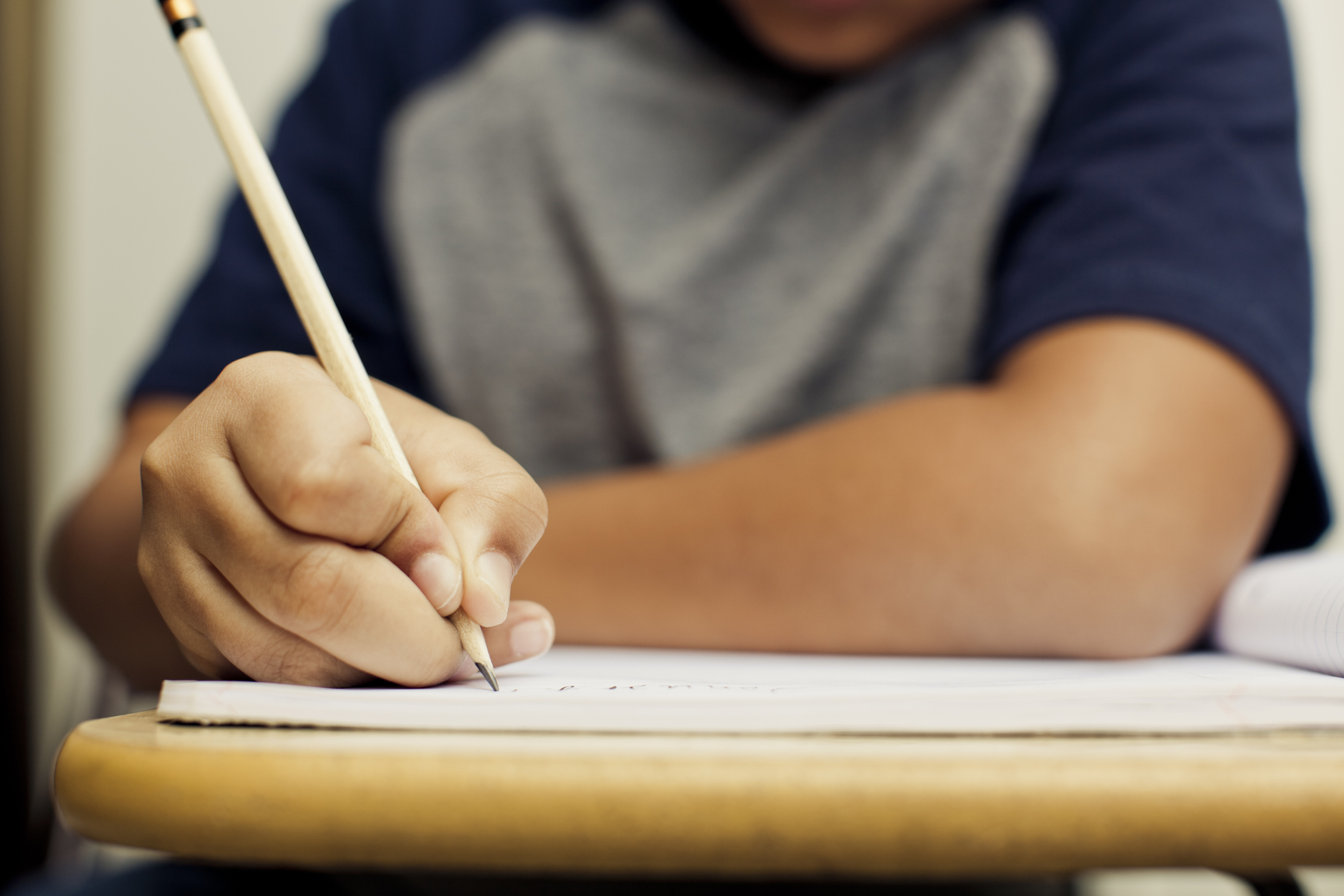 Zoomed in image of a student