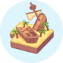 Beach with pirate shipwreck